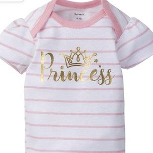 GERBER Baby Girls 5-Pack Variety Onesies Bodysuits Footie, Princess 3-6 months
